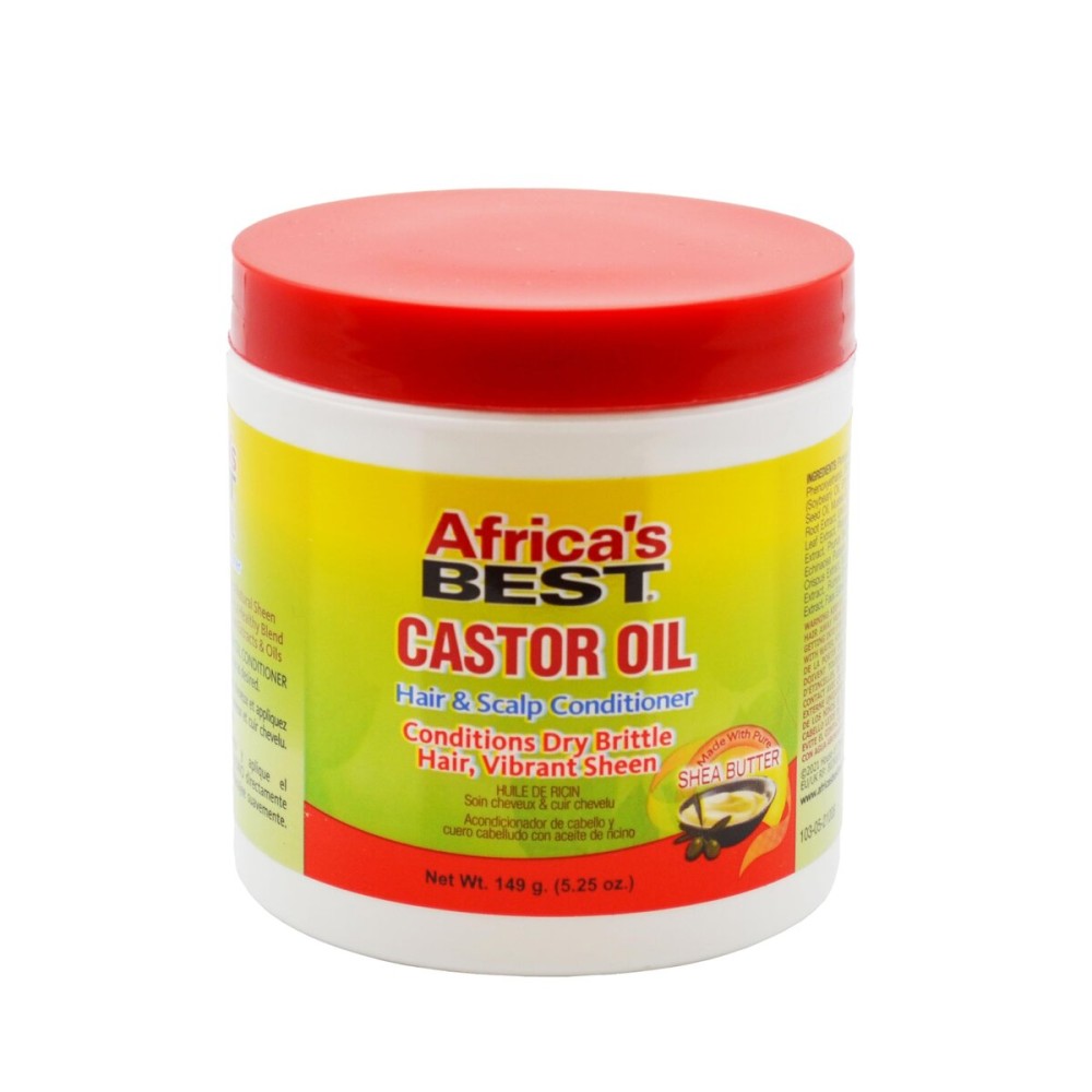 Africa\'s Best Castor Oil Hair & Scalp Conditioner, Lightweight Formula, Conditions and Moisturizes Scalp, Fortifies your Hair, For All Hair Types & Styles, 5.25oz Africa\'s Best Castor Oil Hair & Scalp Conditioner, Lightweight Formula, Conditions and Moisturizes Scalp, Fortifies your Hair, For All Hair Types & Styles, 5.25oz