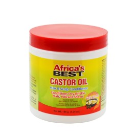 Africa\'s Best Castor Oil Hair & Scalp Conditioner, Lightweight Formula, Conditions and Moisturizes Scalp, Fortifies your Hair, For All Hair Types & Styles, 5.25oz