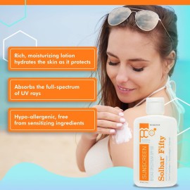 Solbar Fifty SPF 50 Body & Face Sunscreen - Broad Spectrum Sun Cream, Water-Resistant Sun Screen Protector - 4 Fl. Oz. Solbar Fifty SPF 50 Body & Face Sunscreen - Broad Spectrum Sun Cream, Water-Resistant Sun Screen Protector - 4 Fl. Oz.