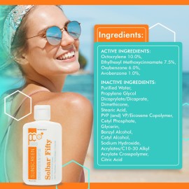 Solbar Fifty SPF 50 Body & Face Sunscreen - Broad Spectrum Sun Cream, Water-Resistant Sun Screen Protector - 4 Fl. Oz. Solbar Fifty SPF 50 Body & Face Sunscreen - Broad Spectrum Sun Cream, Water-Resistant Sun Screen Protector - 4 Fl. Oz.