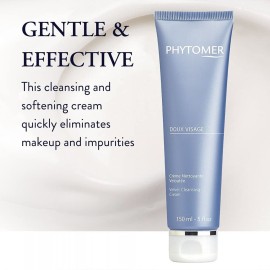 Phytomer Doux Visage Velvet Facial Cleansing Cream | Gentle Facial Cleanser & Make-up Remover | For Soft, Hydrated Skin | Safe & Natural Ingredients | Sustainable & Eco-Friendly | 150ml Phytomer Doux Visage Velvet Facial Cleansing Cream | Gentle Facial Cleanser & Make-up Remover | For Soft, Hydrated Skin | Safe & Natural Ingredients | Sustainable & Eco-Friendly | 150ml
