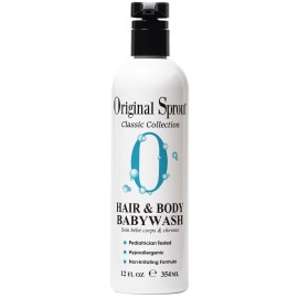 Original Sprout Hair and Body Baby Wash. Organic Vegan Baby Shampoo and Body Wash for Sensitive Skin. 12 ounce (Packaging May Vary)