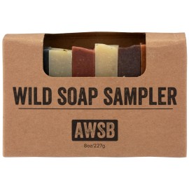 A Wild Soap Bar Wild Soap Sampler Gift Set, 8 Small All Natural Bar Soaps with Organic Ingredients, for Guests or Travel, Handmade