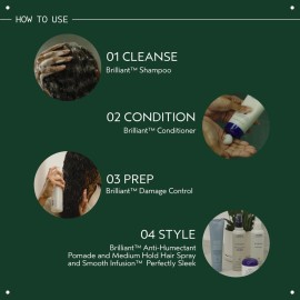 Aveda Brilliant Conditioner | Hydrating, Detangling, Smoothing Conditioner | Adds Shine | with Jojoba and Babassu Oils | for All Hair Types, 6.7 Fl Oz