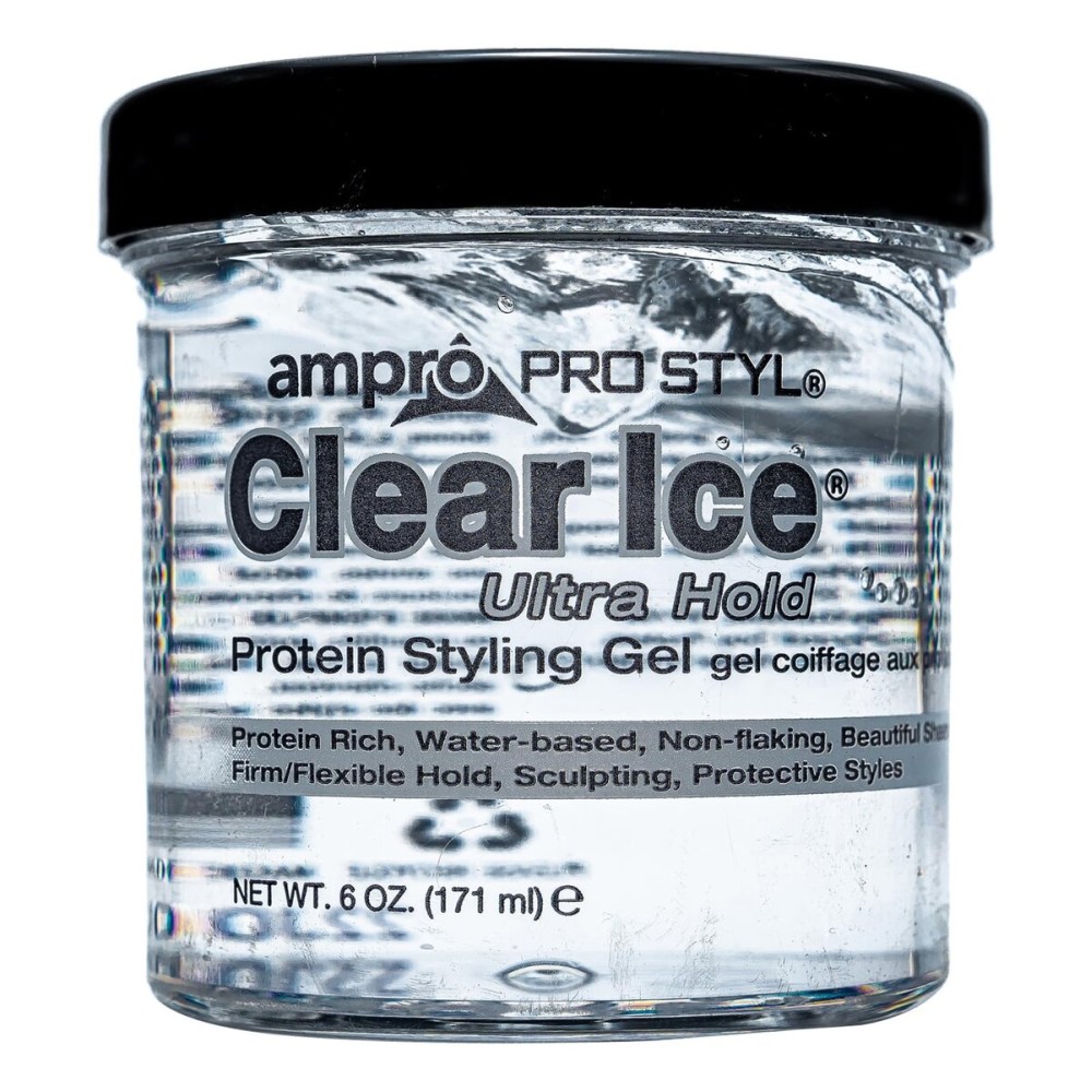 Ampro Pro Styl Clear Ice Styling Gel - Protects and Strengthens Your Strands - Non-Flaking, Alcohol Free, Vegan Formula - Flexible, Touchable Hold for All Hair Types - 6 oz Ampro Pro Styl Clear Ice Styling Gel - Protects and Strengthens Your Strands - Non-Flaking, Alcohol Free, Vegan Formula - Flexible, Touchable Hold for All Hair Types - 6 oz