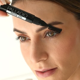 Palladio Brow Styler Clear Brow Gel, Innovative Formula, Holds and Grooms Brows, Brow Setter, Natural Look, Lightweight, Multi-Purpose Conditioning Formula, Doubles as a Clear Mascara, Clear