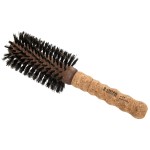 Ibiza Hair Boar Hair Round Brush (G4-65mm) | Hybrid Boar & Carbon Fiber Nylon Bristles with Cork Handle | For Crown of the Head Volume | Add Texture & Shine for Medium to Long Hair