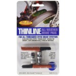 Kool Stop Thinline Dual Compound Threaded Brake Shoes, Black/Salmon