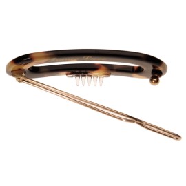 France Luxe Mini Oval on Tige Boule Barrette - Tokyo France Luxe Mini Oval on Tige Boule Barrette - Tokyo