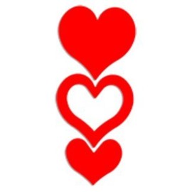 3-Way Heart Tanning Stickers 50 Count