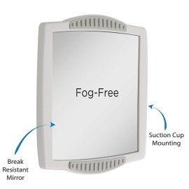 Zadro Z Fogless Clip-on Shower Mirror, 4.5-Inch