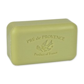 Pre de Provence Artisanal Soap Bar, Natural French Skincare, Enriched with Organic Shea Butter, Quad Milled for Rich, Smooth & Moisturizing Lather, Green Tea, 5.3 Ounce