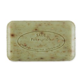 Pre de Provence Artisanal Soap Bar, Natural French Skincare, Enriched with Organic Shea Butter, Quad Milled for Rich, Smooth & Moisturizing Lather, Sage, 5.3 Ounce