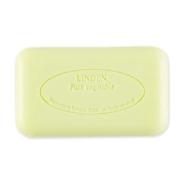 Pre de Provence Artisanal Soap Bar, Natural French Skincare, Enriched with Organic Shea Butter, Quad Milled for Rich, Smooth & Moisturizing Lather, Linden, 5.3 Ounce