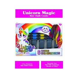 Unicorn Magic Hair Chalk Combs 6 Pack, Toy Unicorn Magic Hair Chalk Combs 6 Pack, Toy