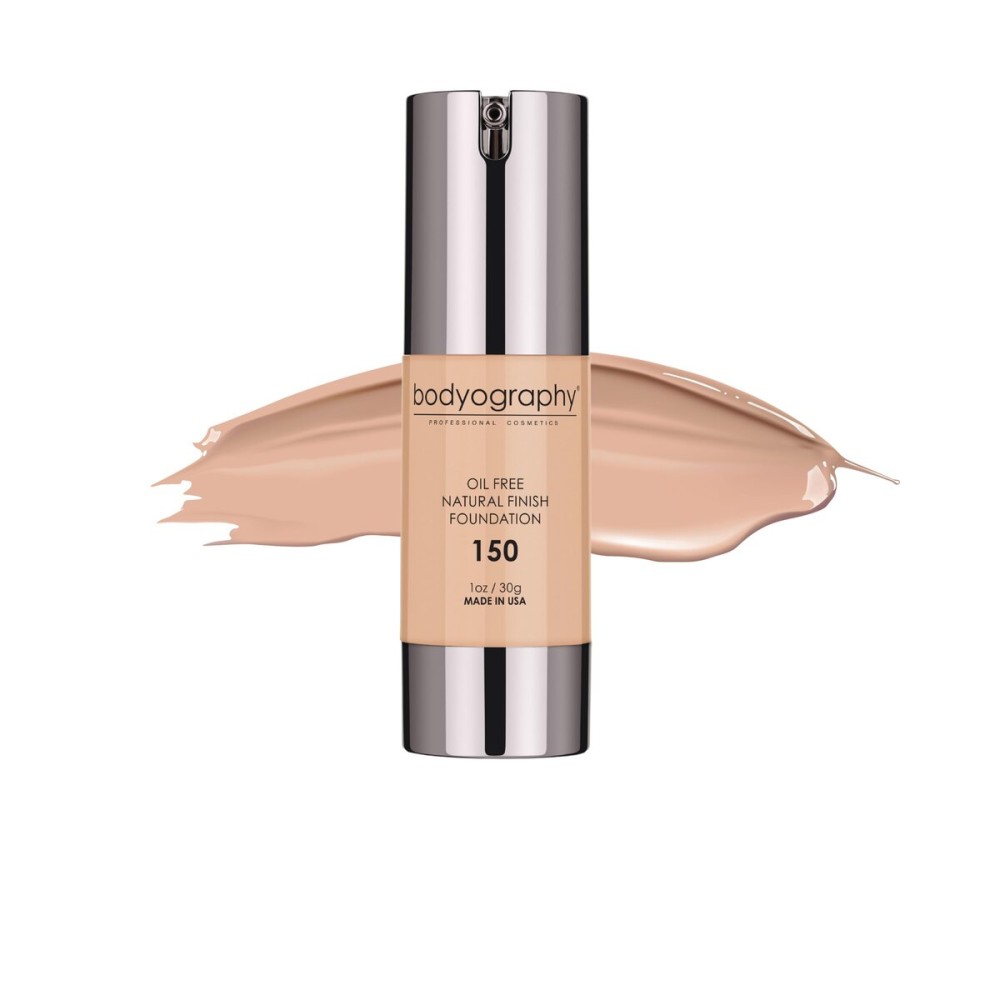 BODYOGRAPHY - NATURAL FINISH Foundation (Light Medium 150): Oil-Free Anti-Aging Salon Natural Finish w/ Vitamin E, C, Antioxidants | Vegan, Gluten-Free, Paraben-Free BODYOGRAPHY - NATURAL FINISH Foundation (Light Medium 150): Oil-Free Anti-Aging Salon Natural Finish w/ Vitamin E, C, Antioxidants | Vegan, Gluten-Free, Paraben-Free