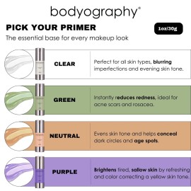 BODYOGRAPHY - Foundation Primer (Green): Flawless Anti-Aging Salon Makeup Primer w/Vitamin E, A, Jojoba, Grapeseed Oil | Control Shine | Gluten-Free, Cruelty-Free, 1 oz. BODYOGRAPHY - Foundation Primer (Green): Flawless Anti-Aging Salon Makeup Primer w/Vitamin E, A, Jojoba, Grapeseed Oil | Control Shine | Gluten-Free, Cruelty-Free, 1 oz.
