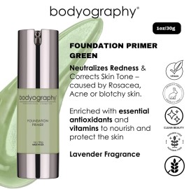 BODYOGRAPHY - Foundation Primer (Green): Flawless Anti-Aging Salon Makeup Primer w/Vitamin E, A, Jojoba, Grapeseed Oil | Control Shine | Gluten-Free, Cruelty-Free, 1 oz. BODYOGRAPHY - Foundation Primer (Green): Flawless Anti-Aging Salon Makeup Primer w/Vitamin E, A, Jojoba, Grapeseed Oil | Control Shine | Gluten-Free, Cruelty-Free, 1 oz.