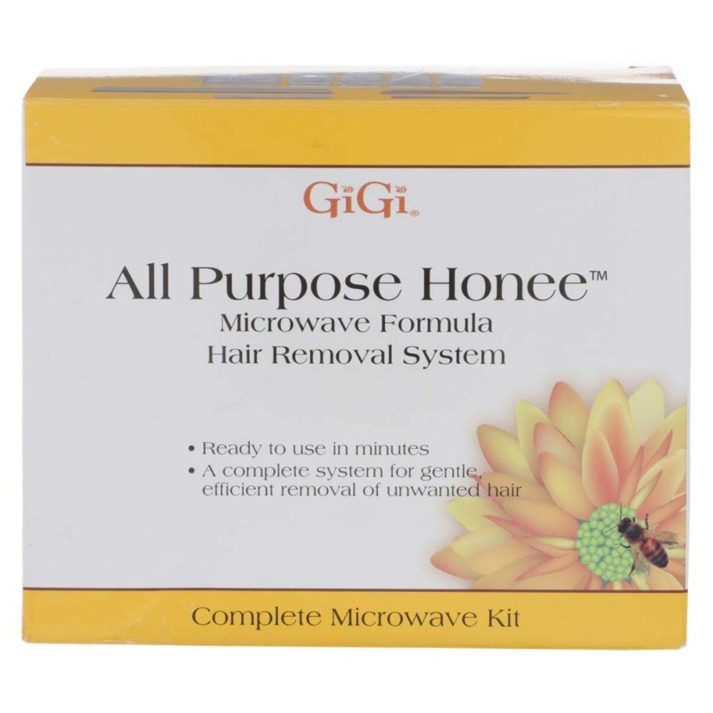 GiGi All Purpose Honee Microwave Kit for Hair Removal - Complete At-Home Waxing Kit with Applicators & Strips for Face, Body, Bikini, & Brazilian, 1 Pack GiGi All Purpose Honee Microwave Kit for Hair Removal - Complete At-Home Waxing Kit with Applicators & Strips for Face, Body, Bikini, & Brazilian, 1 Pack