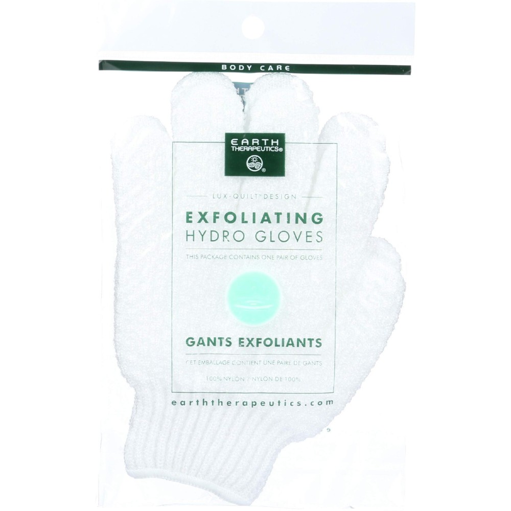 Earth Therapeutics Hydro Exfoliating Gloves, White, 1 Pair Earth Therapeutics Hydro Exfoliating Gloves, White, 1 Pair