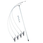 ShelterLogic 4-Piece Easy Hook Anchor Kit with 4 Cable Clamps and Driving Rod, 42-Inch,Silver