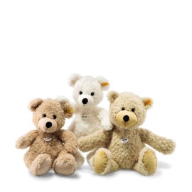 Steiff USA Beige Fynn Teddy Bear Plush Collectible, 15.75 x 10.6 x 5.5 - Handmade Craftsmanship (111679)