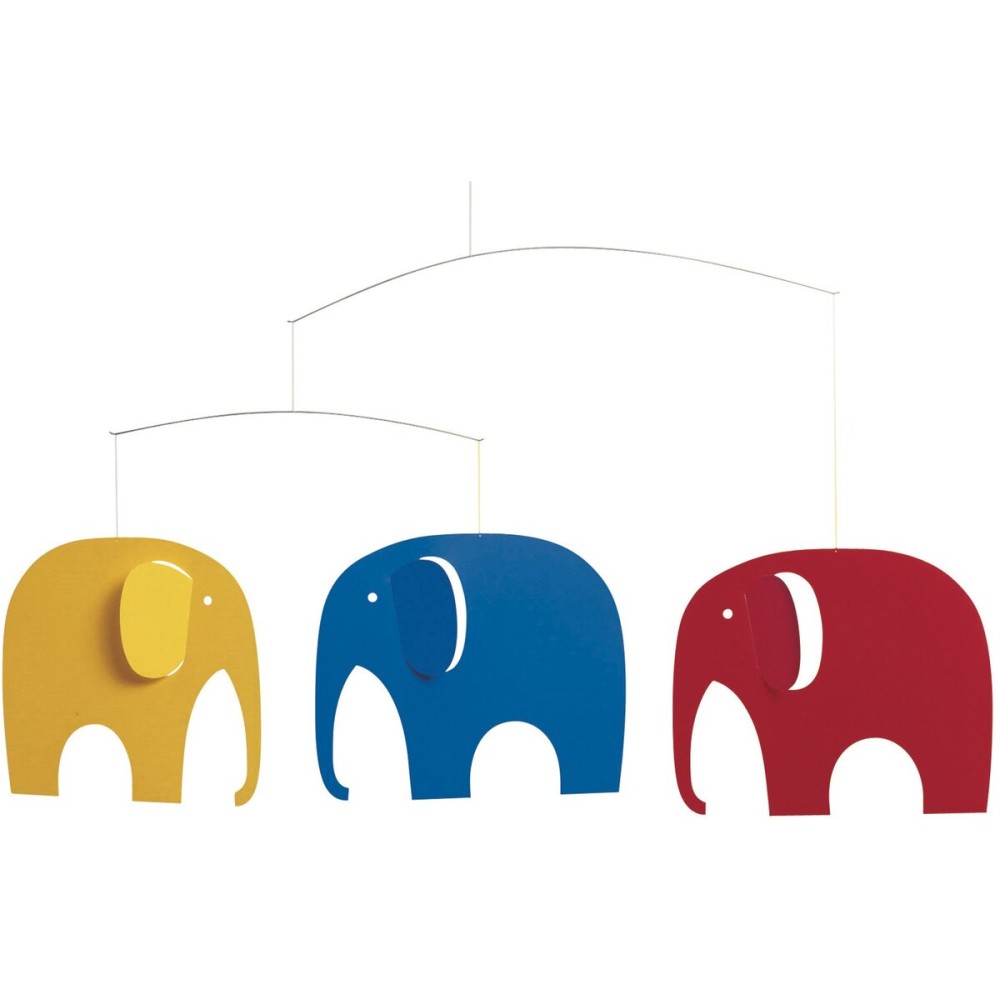 Flensted Mobiles Flensted Mobiles Elephant Party Hanging Nursery Mobile - 25 Inches - High Quality Plastic
