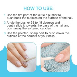 Flowery Birchwood Manicure Sticks, Multi Functional Nail Grooming Wooden Cuticle Pusher, Remover Nail Sticks for Manicure, 6 inches, 5pcs per pack