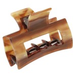 France Luxe Cutout Rectangle Claw Clip - Caramel Horn