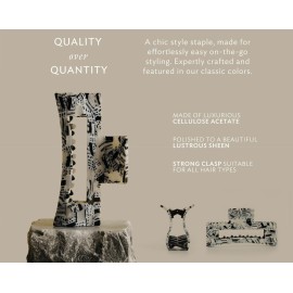 France Luxe Cutout Rectangle Claw Clip - Caramel Horn