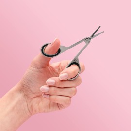 Seki Edge Stainless Steel Nostril Scissors (SS-908) - Safety Grooming Scissors with Round Blunt Tips for Trimming Nose Hair & Other Facial Hair for Men & Women - Made in Japan