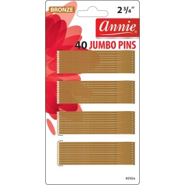 annie jumbo bob hair pins 40 counts roller pin Brown roller pins