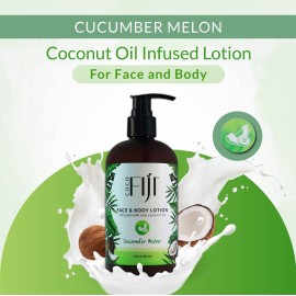 Coco Fiji Face & Body Lotion Infused With Coconut Oil | Lotion for Dry Skin | Moisturizer Face Cream & Massage Lotion for Women & Men | Cucumber Melon 12 oz, Pack of 1 Coco Fiji Face & Body Lotion Infused With Coconut Oil | Lotion for Dry Skin | Moisturizer Face Cream & Massage Lotion for Women & Men | Cucumber Melon 12 oz, Pack of 1