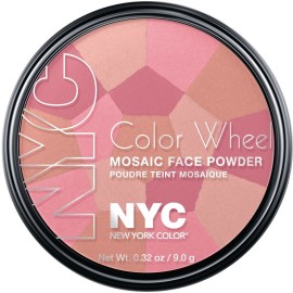New York Color Wheel Mosaic Face Powder, Pink Cheek Glow, 0.32 Ounce