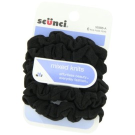 Scunci Effortless Beauty Mini Slinky Black Twisters, 6 Count Scunci Effortless Beauty Mini Slinky Black Twisters, 6 Count