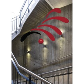 Flowing Rhythm Red Hanging Mobile - 18 Inches - Handmade in Denmark by Flensted