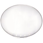 Silver Plated Oval Compact Mirror with Crystals