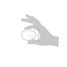 Silver Plated Oval Compact Mirror with Crystals Silver Plated Oval Compact Mirror with Crystals