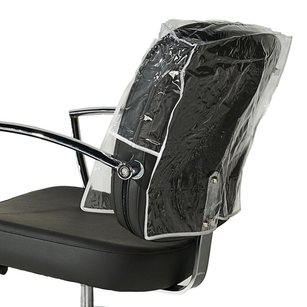 Betty Dain Salon Chair Cover, Protects Spa/Salon Chair Upholstery from Stains, Chemicals, Moisture, and Wear, Square, Fits Most Salon Chairs, Durable Vinyl, Clear