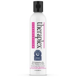 Theraplex Clear Emollient Lotion (8 oz) - No Parabens or Preservatives, Noncomedogenic and Hypoallergenic, Fragrance Free, Dermatologist recommended - National Eczema Association Seal of Acceptance Theraplex Clear Emollient Lotion (8 oz) - No Parabens or Preservatives, Noncomedogenic and Hypoallergenic, Fragrance Free, Dermatologist recommended - National Eczema Association Seal of Acceptance