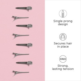 Diane Single Prong Hair Styling Clips for Pin Curls, Securing Rollers, Holding Hair in Place, Rust-Proof, 1.75 Inches, 80 Count Pack