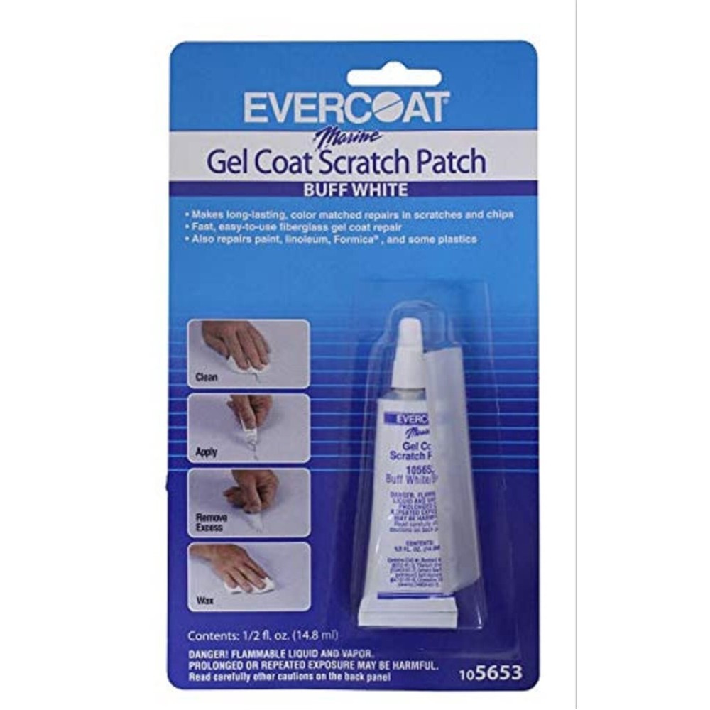 Fiberglass Evercoat 105653 Gel Coat Scratch Patch, Buff White