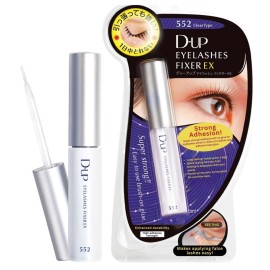 D-UP Eyelashes Fixer Glue from Japan EX 552 - Super Strong Waterproof False Eyelash Adhesive, Clear Type, Medical Grade, Sweat Resistant, Made in Japan, Ideal for Eye Makeup & Double Eyelid (1 Oz)