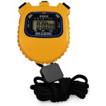 Sper Scientific Water Resistant Stopwatch 810012 - Digital Timer with Split Interval Function, 12/24 Hour Alarm Clock & Calendar for Sports, Labs, Fitness, and More