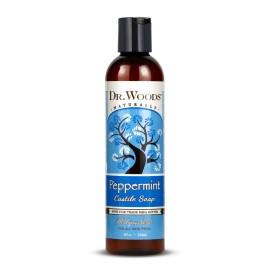 Dr. Woods Pure Castile Peppermint Soap with Organic Shea Butter, 8 Ounce