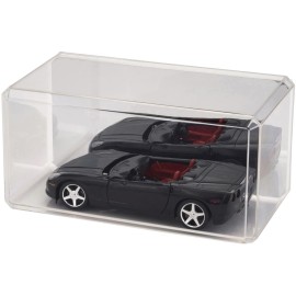 Pioneer Plastics 094CD Clear Plastic Display Case for 1:24 Scale Cars (Mirrored), 9 W x 4.125 D x 4.375 H (Mailer Box)
