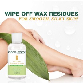 Clean + Easy Remove - After Wax Oil Remover for Skin, Post Waxing Cleanser & Soothing Afterwax Care, Wax-Off for Residue Free Skin, 5 oz Clean + Easy Remove - After Wax Oil Remover for Skin, Post Waxing Cleanser & Soothing Afterwax Care, Wax-Off for Residue Free Skin, 5 oz