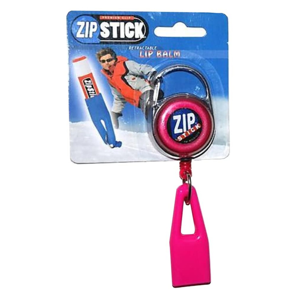 Zip Stick Retractable Lip Balm Holder Pink