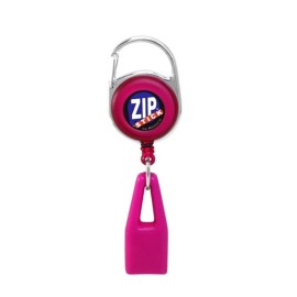 Zip Stick Retractable Lip Balm Holder Pink
