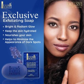 FAIR & WHITE Exclusive Exfoliating Soap, 200g / 7oz - Moisturizing Bar Soap For Face and Body